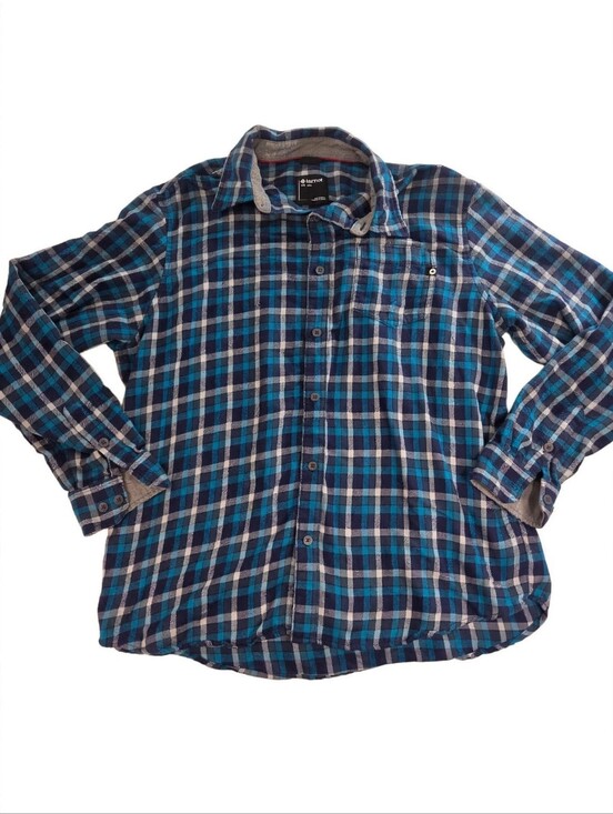 Marmot Other - Marmot Mens Flannel Shirt XL Blue Teal Plaid Midweight Cotton Gorpcore Hiking